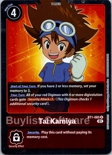 Tai Kamiya (ST-11 Special Entry Pack) [BT1-085] [Release Special Booster 1.0] Foil