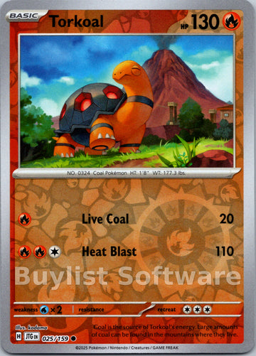 Torkoal [025/159] [Journey Together] Reverse Holofoil
