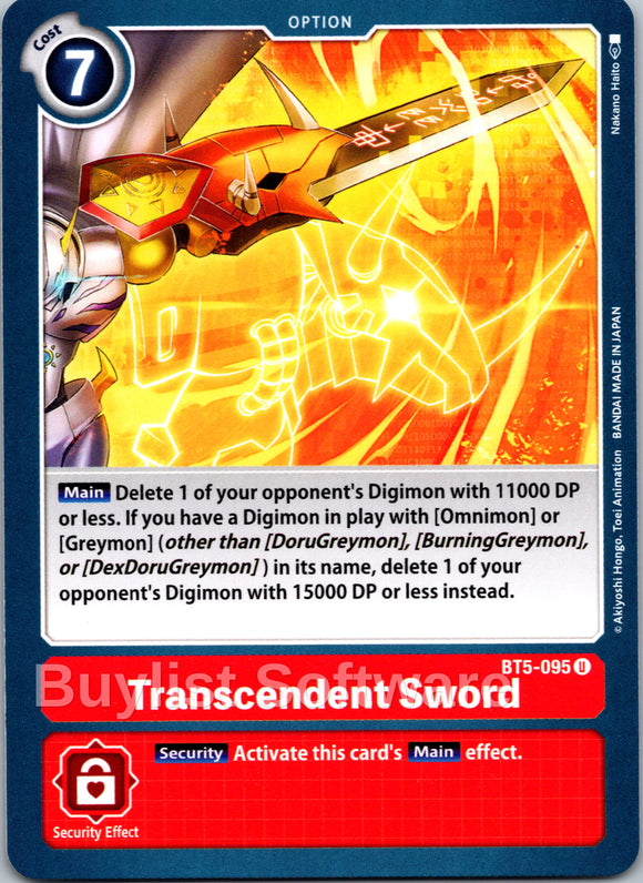 Transcendent Sword [BT5-095] [Battle of Omni]