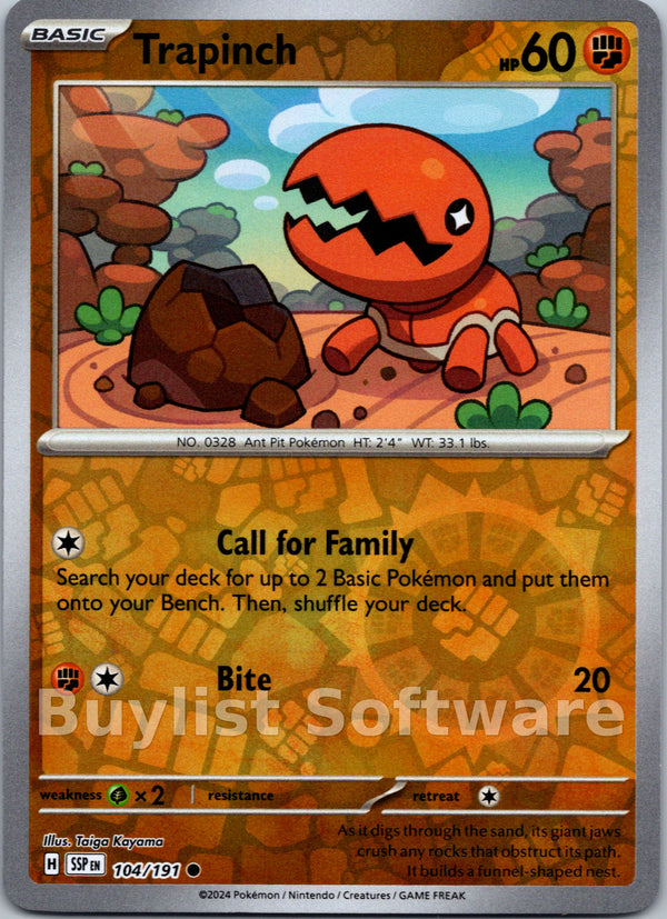 Trapinch [104/191] [Surging Sparks] Reverse Holofoil