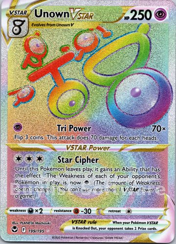 Unown VSTAR [199/195] [Silver Tempest] Holofoil