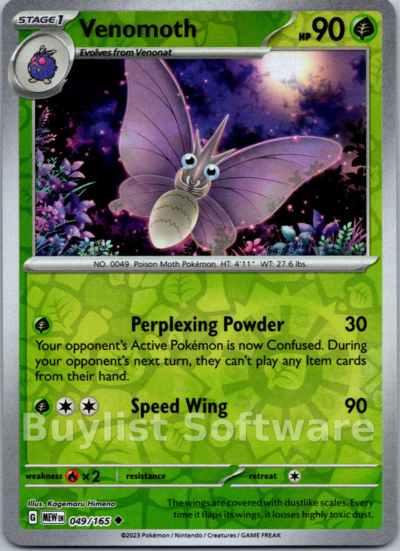 Venomoth [049/165] [Scarlet & Violet 151] Reverse Holofoil