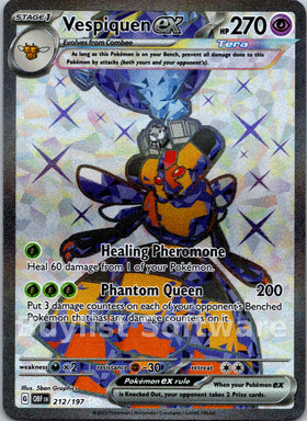 Vespiquen ex [212/197] [Obsidian Flames] Holofoil