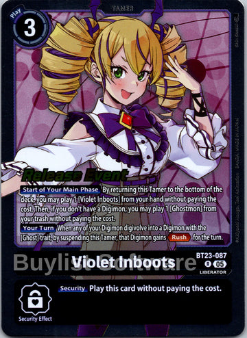 Violet Inboots [BT23-087] [Hackers' Slumber Release Event Cards] Foil