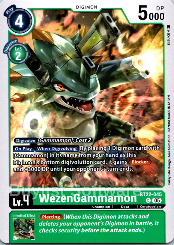 WezenGammamon [BT22-045] [Cyber Eden]