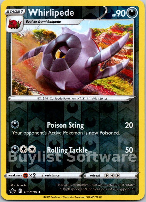 Whirlipede [106/198] [Chilling Reign] Reverse Holofoil