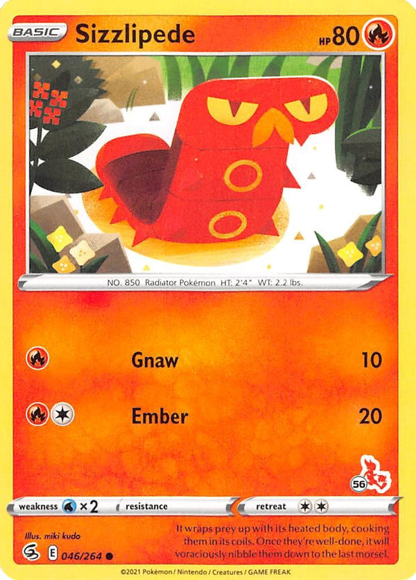 Sizzlipede (#56 Cinderace Stamped)