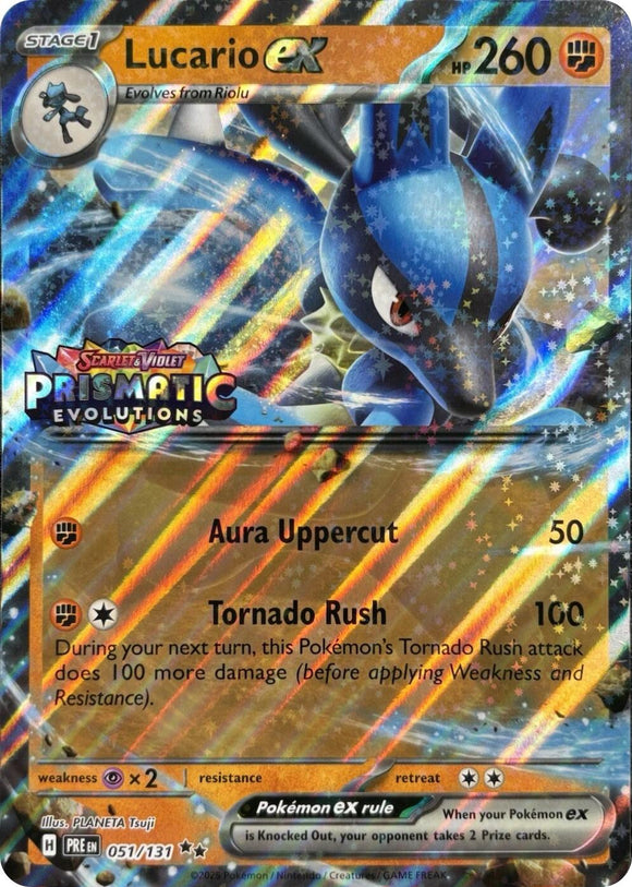 Lucario ex (Prismatic Evolutions Stamped)