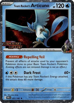 Team Rocket's Articuno (Destined Rivals Stamp)