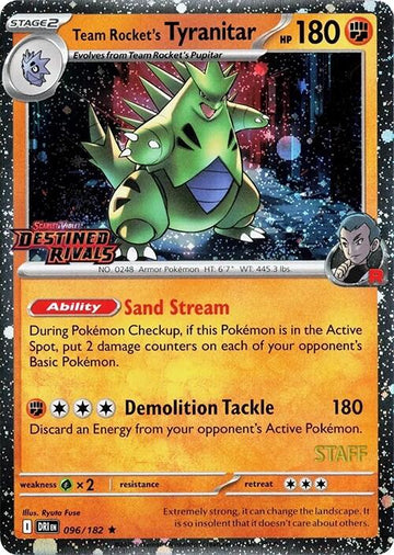 Team Rocket's Tyranitar (Destined Rivals Staff Stamp)