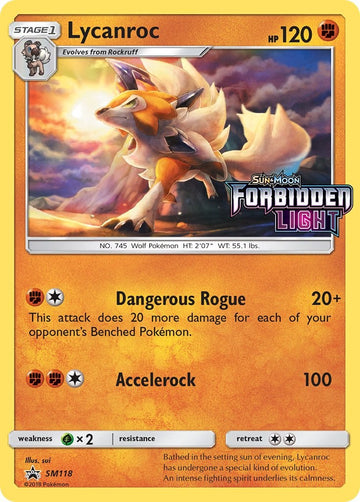 Lycanroc (Forbidden Light Stamped)