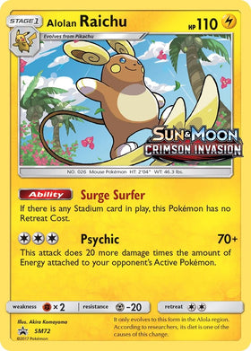 Alolan Raichu (Crimson Invasion Stamped)