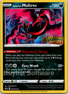 Galarian Moltres (Sword & Shield Promo Cards Stamped)