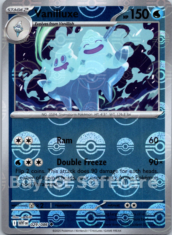 Vanilluxe (Poke Ball Pattern) [029/086] [White Flare] Holofoil