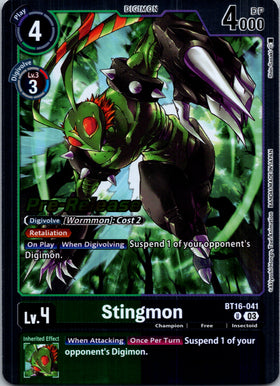 Stingmon [BT16-041-U] [Beginning Observer Pre-Release Cards] Foil