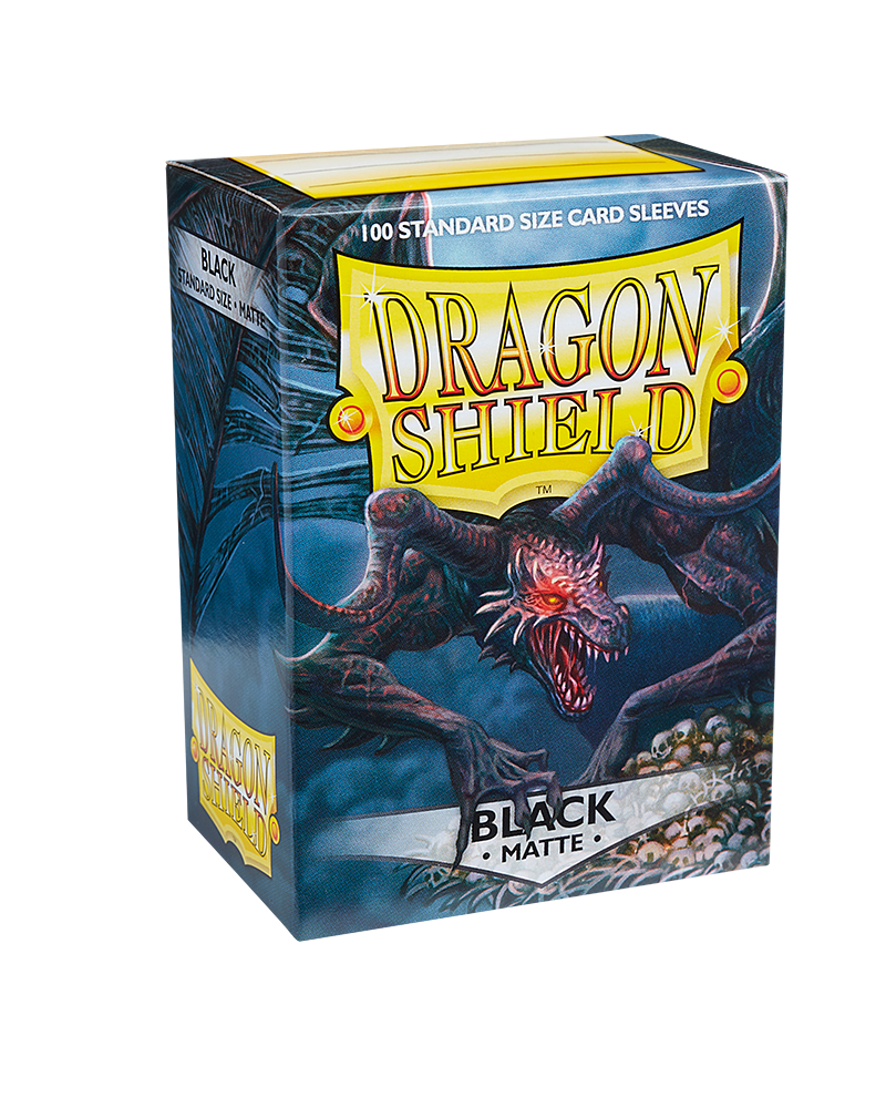100ct Black Dragon Shield Matte Sleeves