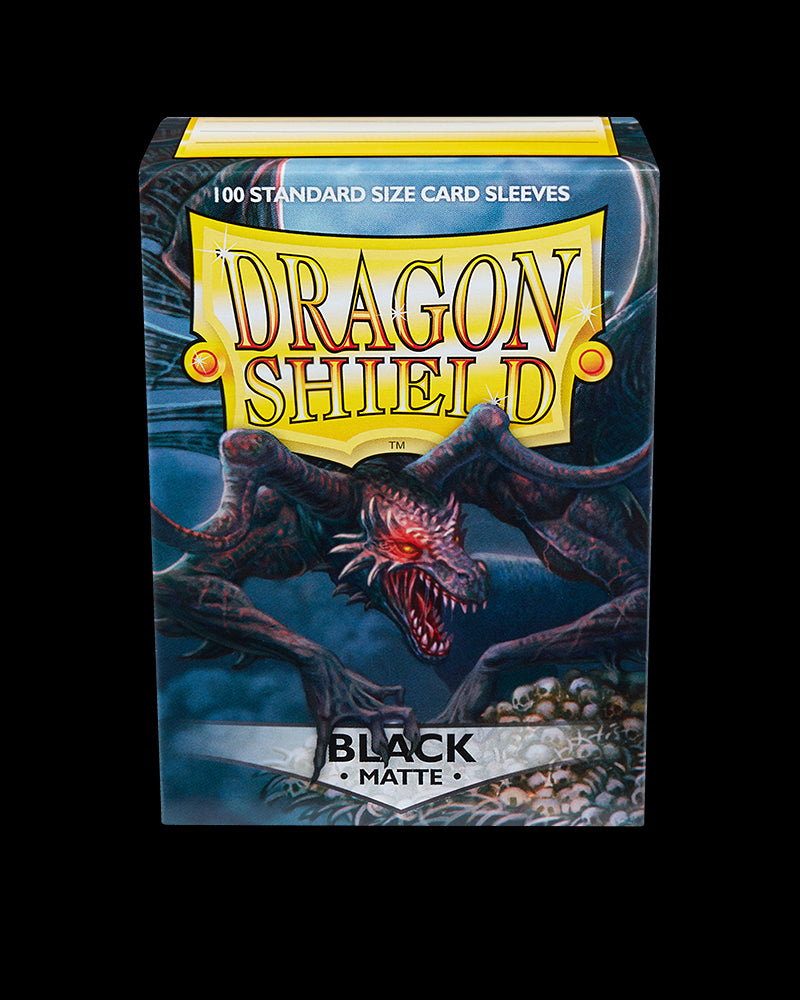 100ct Black Dragon Shield Matte Sleeves