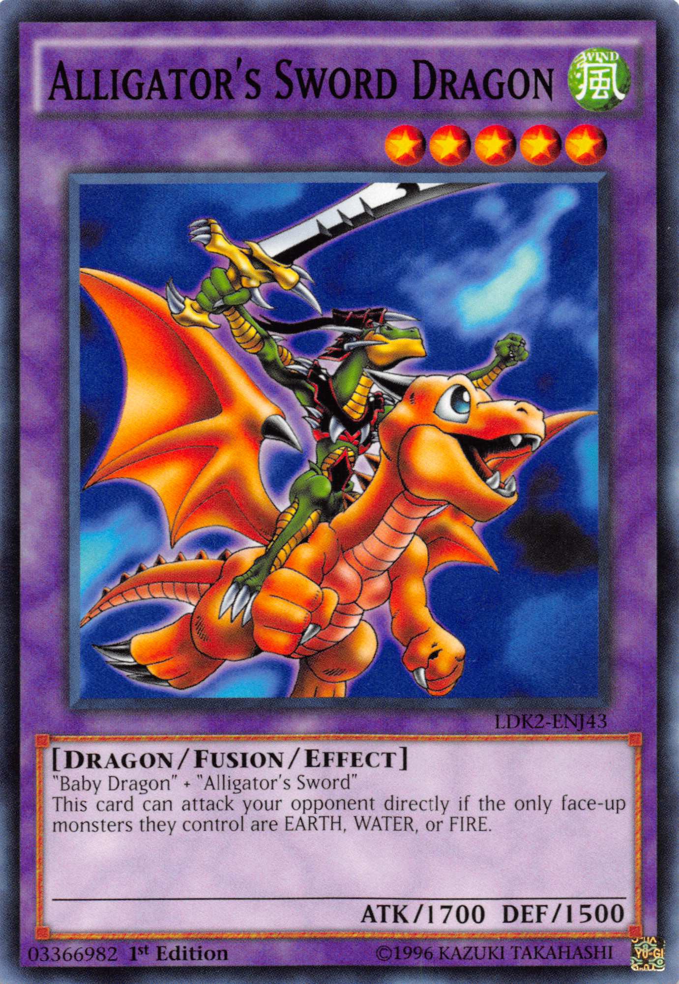 Alligator's Sword Dragon [LDK2-ENJ43] Common