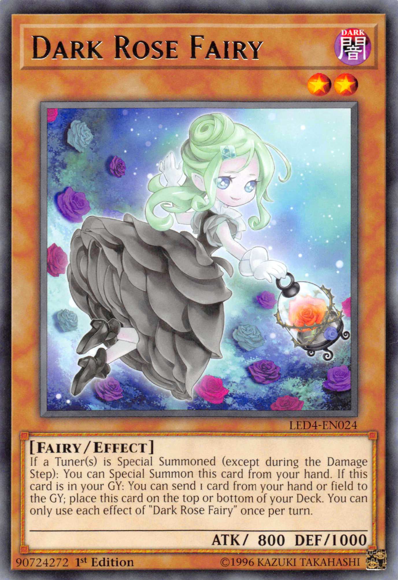 Dark Rose Fairy [LED4-EN024] Rare
