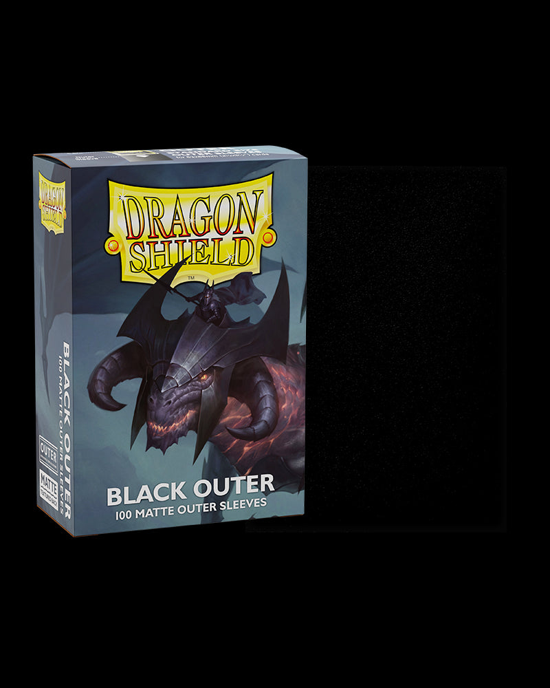 Dragon Shield: 100ct Black Matte Outer Sleeves (Standard Size)