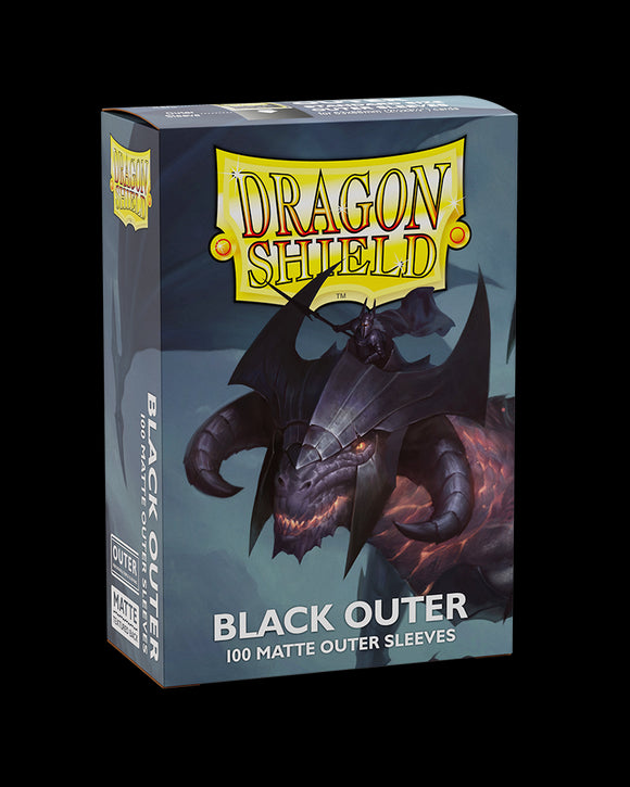 Dragon Shield: 100ct Black Matte Outer Sleeves (Standard Size)