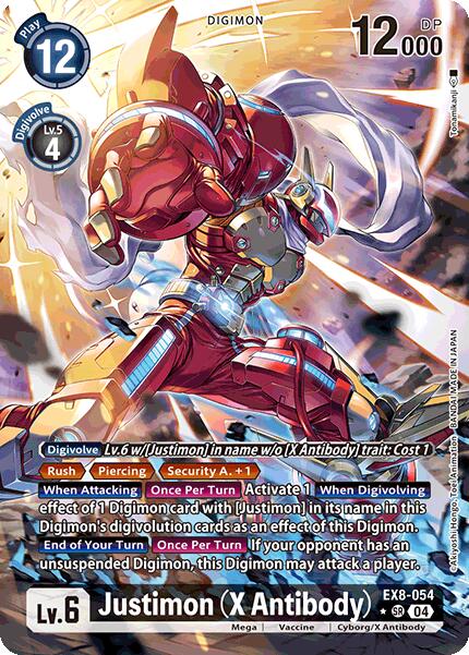 Justimon (X Antibody) (Alternate Art) [EX8-054-SR] [Chain of Liberation] Foil