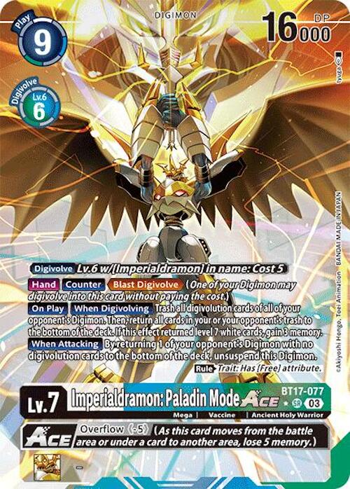 Imperialdramon: Paladin Mode ACE (Alternate Art) [BT17-077-SR] [Secret Crisis] Foil