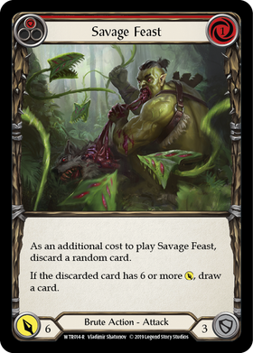Savage Feast (Red) [WTR014-R] Alpha Print Rainbow Foil - Duel Kingdom