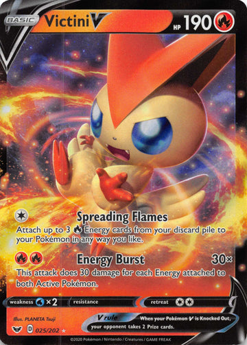 Victini V (025/202) [SWSH01: Sword & Shield Base Set]