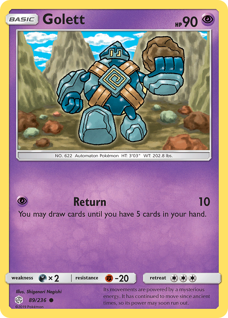 Golett (89/236) [Sun & Moon: Cosmic Eclipse] - Duel Kingdom