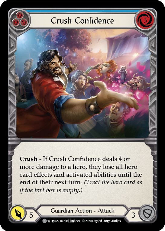 Crush Confidence (Blue) [WTR065] Unlimited Rainbow Foil - Duel Kingdom