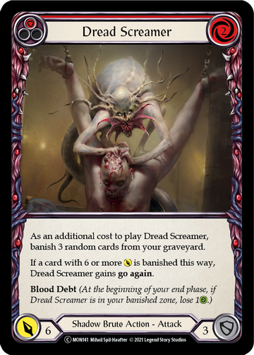 Dread Screamer (Red) (Rainbow Foil) [U-MON141-RF] Unlimited Rainbow Foil - Duel Kingdom