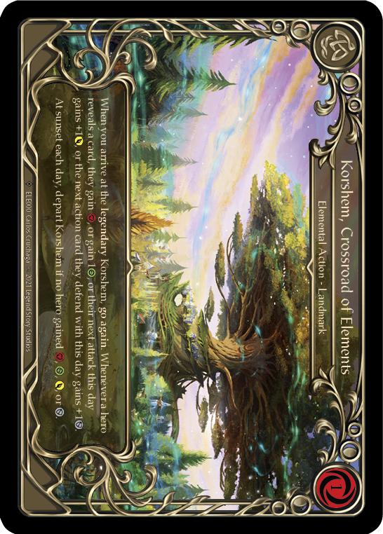 Korshem, Crossroad of Elements [U-ELE000] Unlimited Rainbow Foil - Duel Kingdom