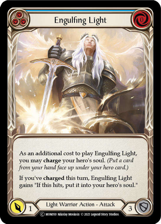 Engulfing Light (Blue) (Rainbow Foil) [U-MON050-RF] Unlimited Rainbow Foil - Duel Kingdom