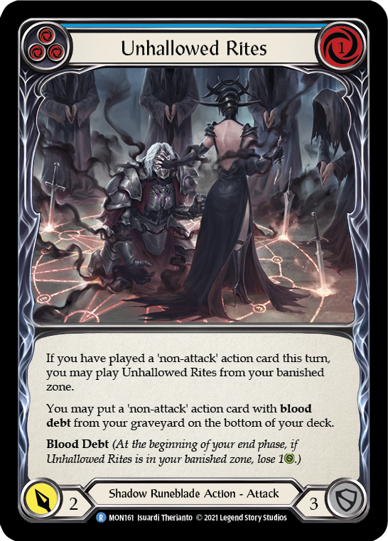 Unhallowed Rites (Blue) [MON161] 1st Edition Normal - Duel Kingdom