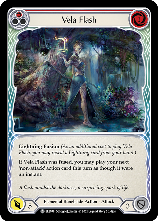 Vela Flash (Red) [ELE076] 1st Edition Rainbow Foil - Duel Kingdom
