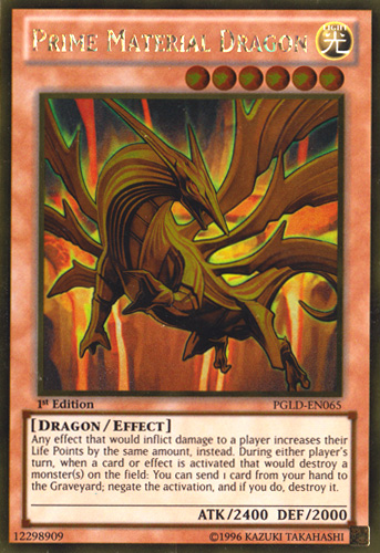 Prime Material Dragon [PGLD-EN065] Gold Rare - Duel Kingdom