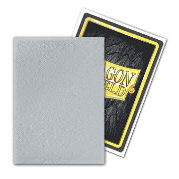 100ct Silver Non-Glare Matte Dragon Shield Sleeves - Duel Kingdom