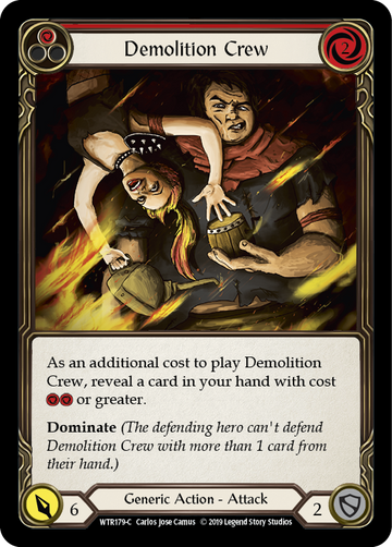 Demolition Crew (Red) [WTR179-C] Alpha Print Normal - Duel Kingdom