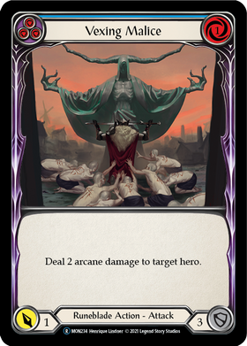 Vexing Malice (Blue) (Rainbow Foil) [U-MON234-RF] Unlimited Rainbow Foil - Duel Kingdom