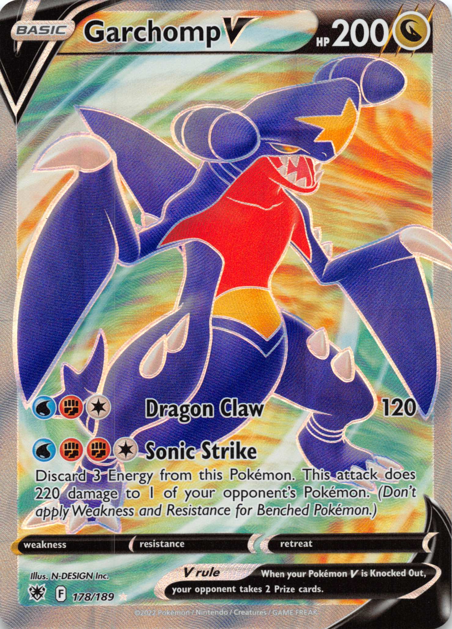 Garchomp V (178/189) [Sword & Shield: Astral Radiance]