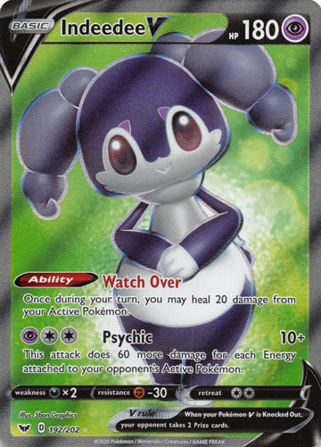Indeedee V (Full Art) (192/202) [SWSH01: Sword & Shield Base Set] - Duel Kingdom