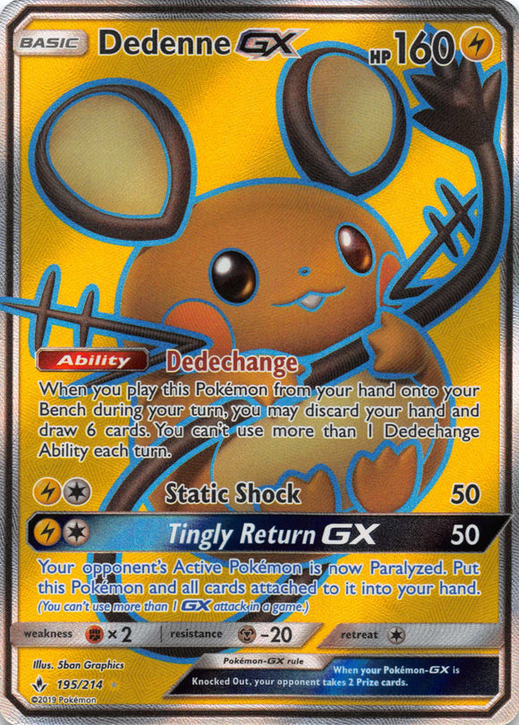 Dedenne GX (195/214) [Sun & Moon: Unbroken Bonds]