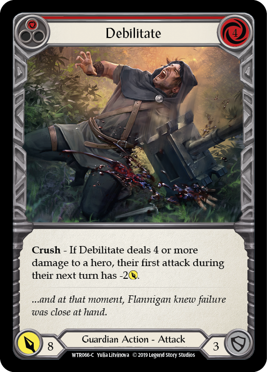 Debilitate (Red) [WTR066-C] Alpha Print Rainbow Foil - Duel Kingdom