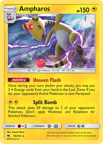 Ampharos (078/214) (Theme Deck Exclusive) [Sun & Moon: Lost Thunder]