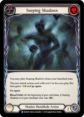 Seeping Shadows (Red) [MON165] 1st Edition Normal - Duel Kingdom