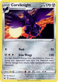 Corviknight (135/202) [SWSH01: Sword & Shield Base Set] - Duel Kingdom