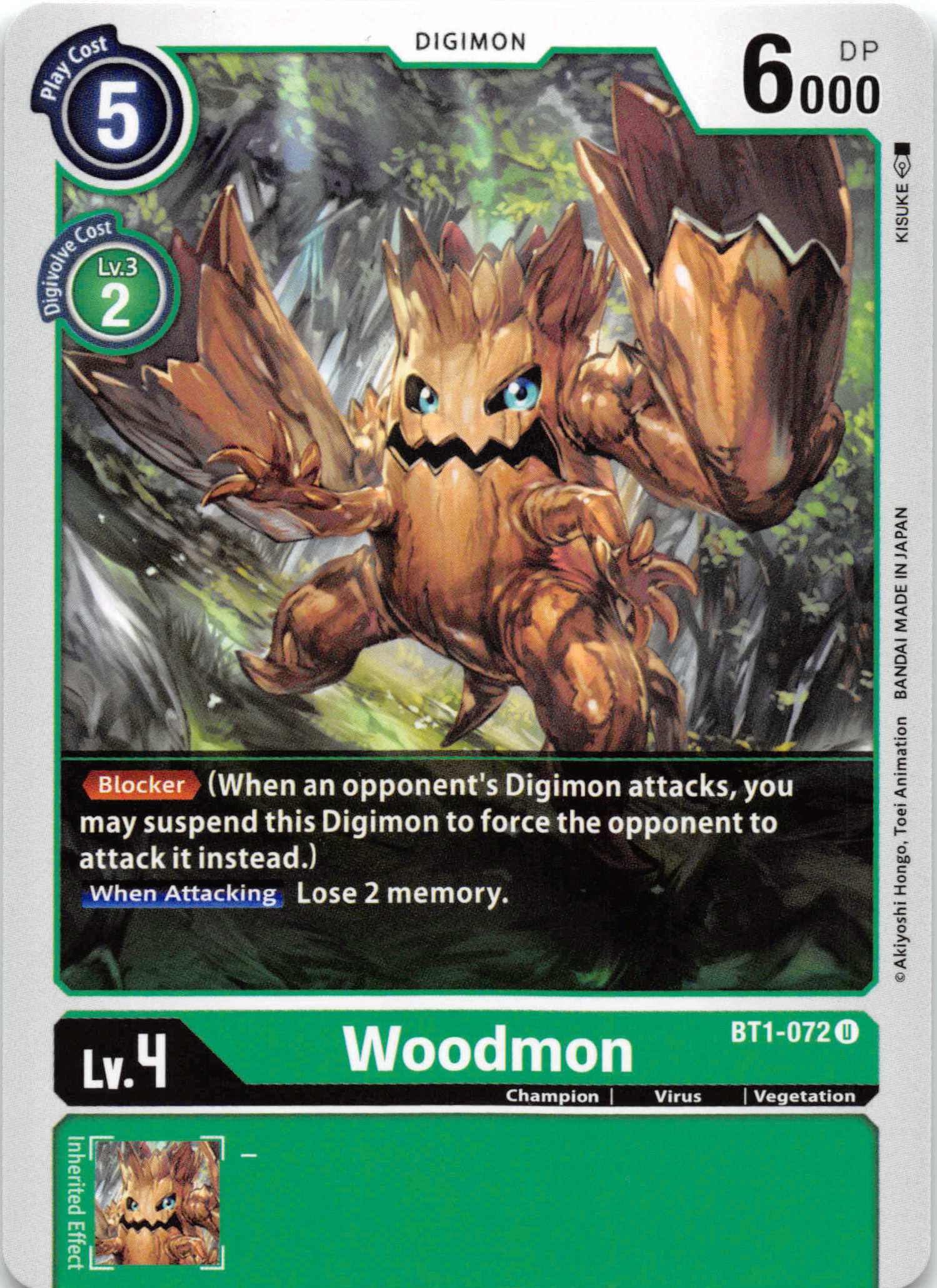 Woodmon [BT1-072] [Release Special Booster] Normal