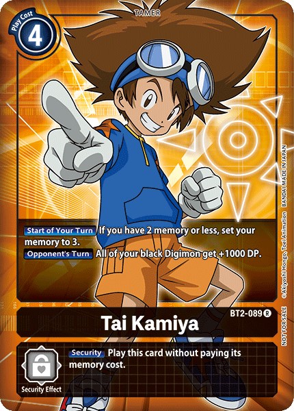 Tai Kamiya - BT2-089 (Box Topper) [BT2-089] [Release Special Booster] Foil