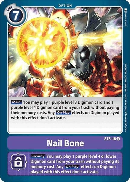 Nail Bone [ST6-16] [Starter Deck 06: Venomous Violet] Normal